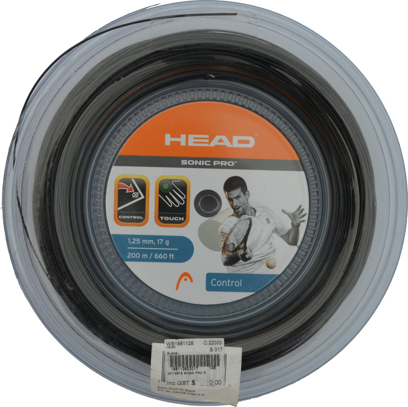 Head Sonic Pro 1.25 Tennis String - 200 m(Black) Head Sonic Pro 1.25 Tennis String - 200 m(Black)