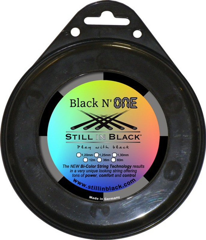 Still In Black Black N'One -Single Racquet Tennis String 1.30 Tennis String - 12 m(Multicolor) Still In Black Black N'One -Single Racquet Tennis String 1.30 Tennis String - 12 m(Multicolor)