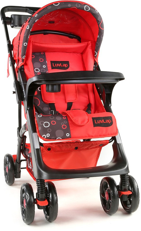 LuvLap Sports Stroller - Printed Red (For babies upto 25kgs) Stroller(4, Red)