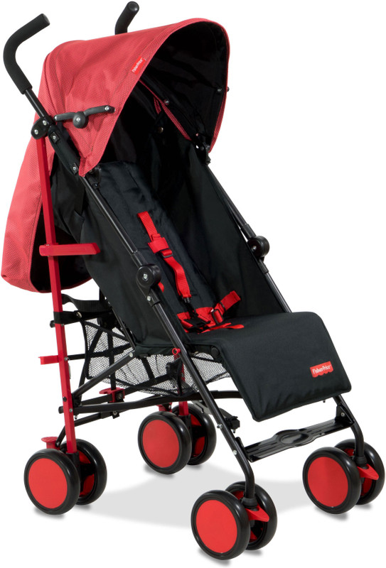FISHER-PRICE Lil' Traveler Pram Cum Stroller(Multi, Red)