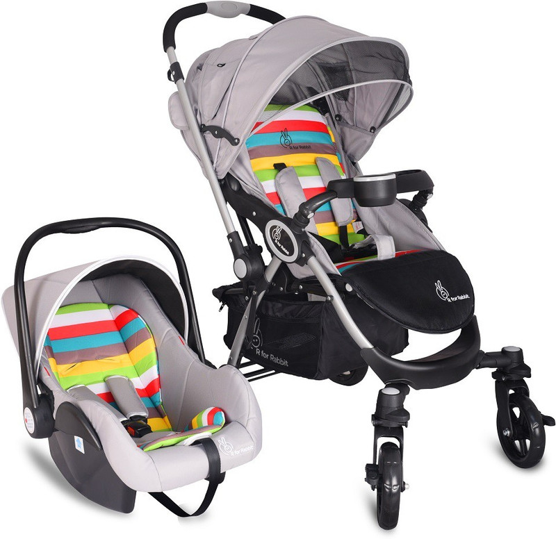 R for Rabbit Travel System Chocolate Ride Pram(3, Multicolor)