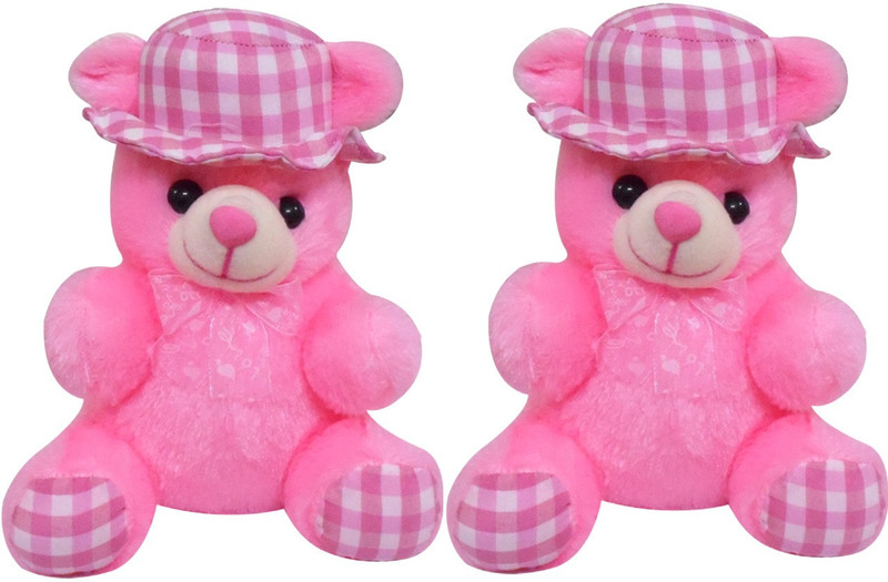 Saugat Traders Couple Cap Teddy - 20 cm(Pink)
