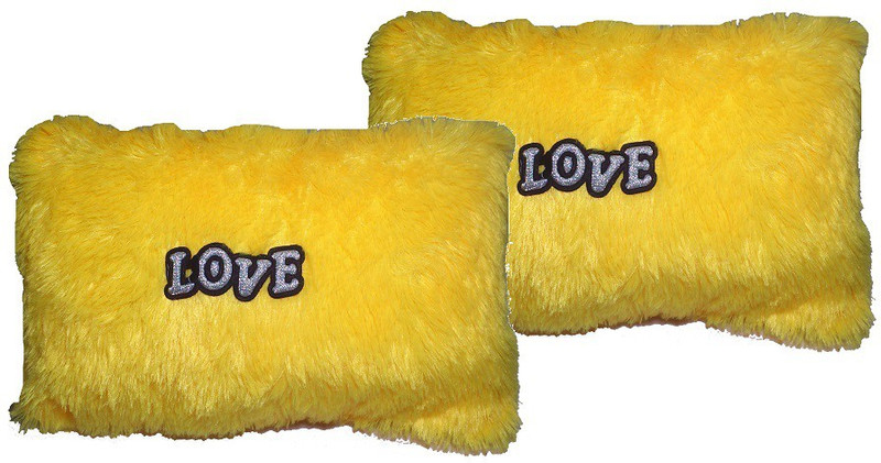 De Hoy-Hoy Set of 2 Home / Car Soft Tickle Cotton Cushion Pillow Teddy Soft Toy - 35 cm(Yellow) RS.369 (69.00% Off) - Flipkart
