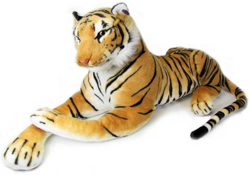 Speoma stuffed tiger soft toy(40 cms) - 5 cm(Brown, Black)