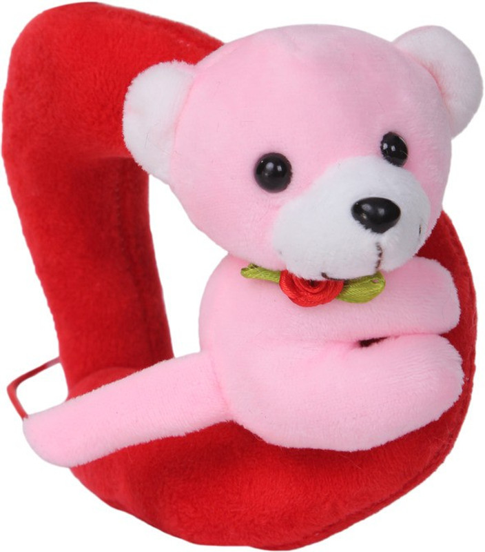 Deals India Deals India Imported Cute Pink teddy in Ring Stuffed soft plush toy Love Girl 20cm - 20 cm(Pink)