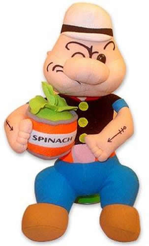 Grab A Deal Spinach Lover Popoye The Sailor Man - 15 Inch(Multicolor)