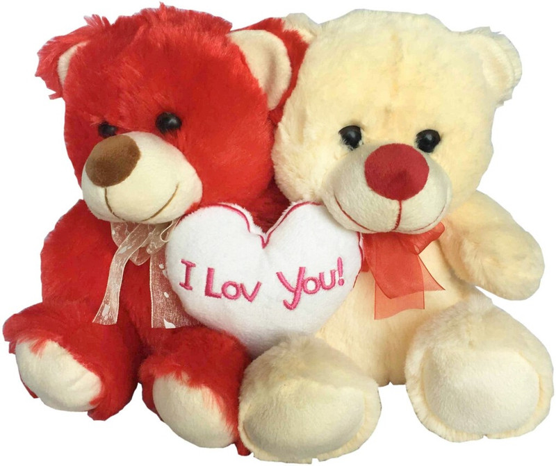 Dayzee Valentines couple with heart - 25 cm(Multicolor)