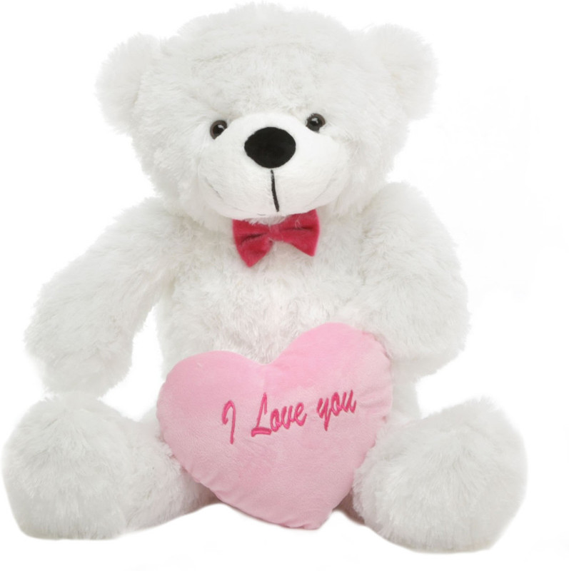 Grab A Deal 2 Feet Big Teddy Bear with Pink I Love You Heart - 24 Inch(White)