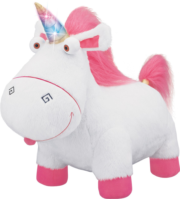 Thinkway Toys Agnes Fluffy Unicorn - 14 inch(Pink, White)
