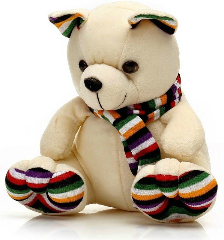 Dayzee Cute Beige Muffler Teddy - 35 cm(Beige)