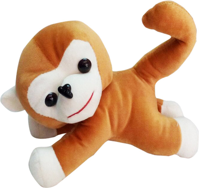 Riya Enterprises Cute Monkey - 15 cm(Brown)