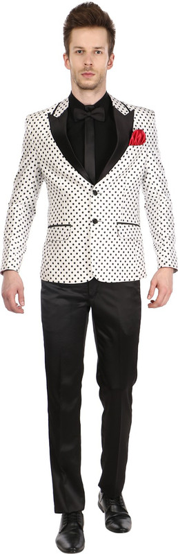 Platinum Studio Tuxedo Style Polka Print Men Suit Platinum Studio Tuxedo Style Polka Print Men Suit