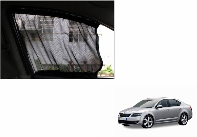 Speedwav Side Window, Rear Window Sun Shade For Skoda Octavia(Black)