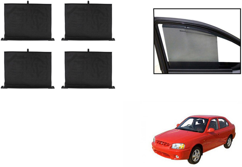Speedwav Side Window, Rear Window Sun Shade For Hyundai Accent(Black)