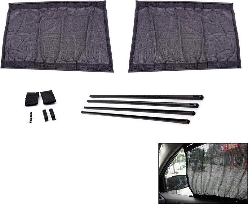 Speedwav Side Window, Rear Window Sun Shade For Hyundai Santro(Black)