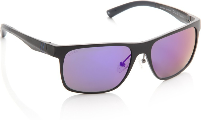 Glares by Titan Round Sunglasses(Violet)