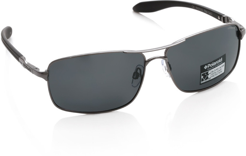 Polaroid Rectangular Sunglasses(Grey)