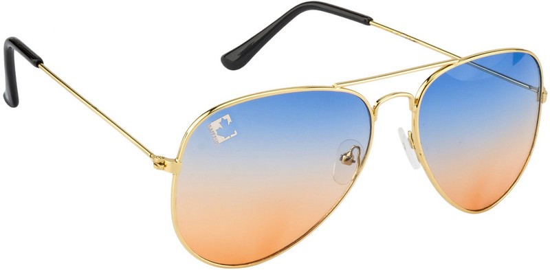 Clark N' Palmer Aviator Sunglasses(Blue, Orange)