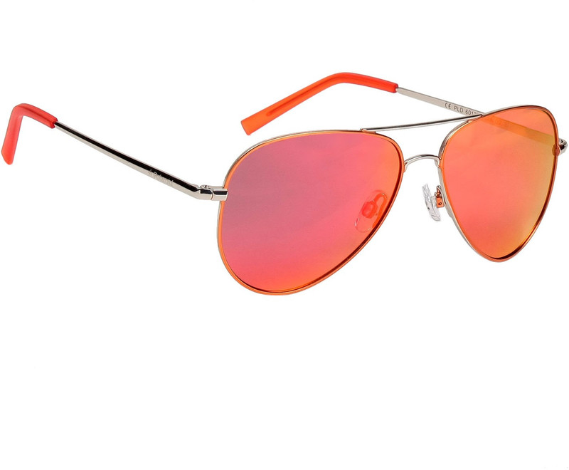 Polaroid Aviator Sunglasses(Grey, Orange)