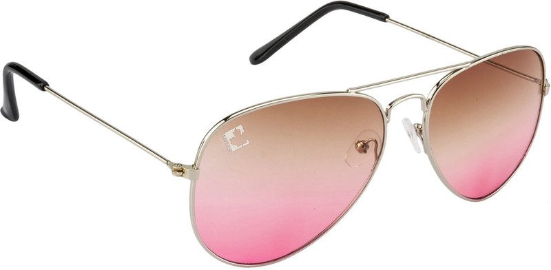 Clark N' Palmer Aviator Sunglasses(Brown, Pink)