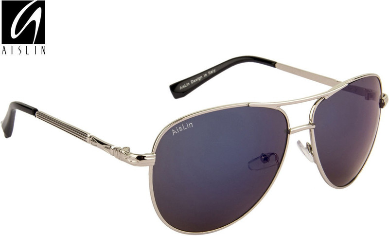 Aislin Aviator Sunglasses(Grey, Blue) Aislin Aviator Sunglasses(Grey, Blue)