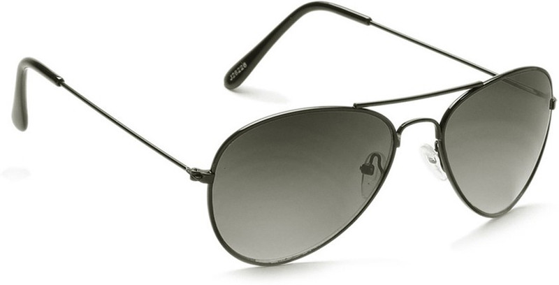 Silver Kartz Aviator Sunglasses(Black)