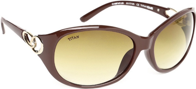 Glares by Titan Wayfarer Sunglasses(Brown)