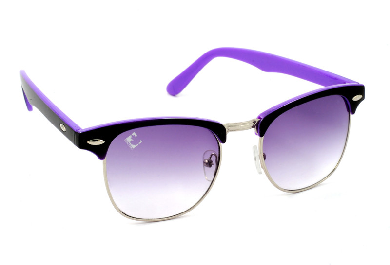 Clark N' Palmer Wayfarer Sunglasses(Violet, Clear)