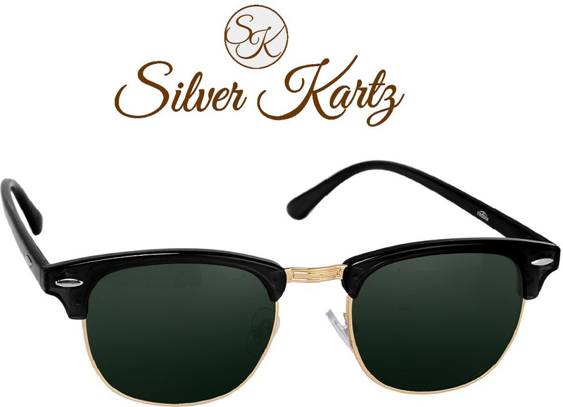 Silver Kartz Wayfarer Sunglasses(Green)