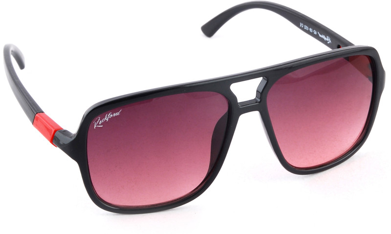 Rockford Rectangular Sunglasses(Red)