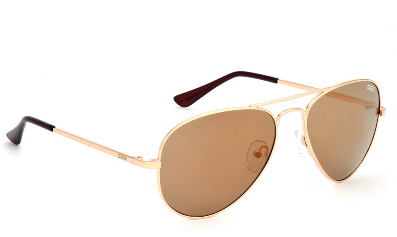 IDEE Aviator Sunglasses(Grey, Golden)