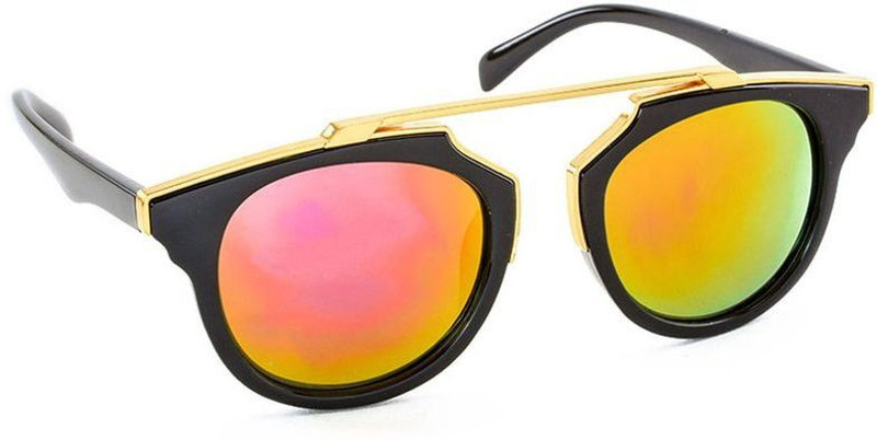 Stacle Round Sunglasses(Yellow, Pink)