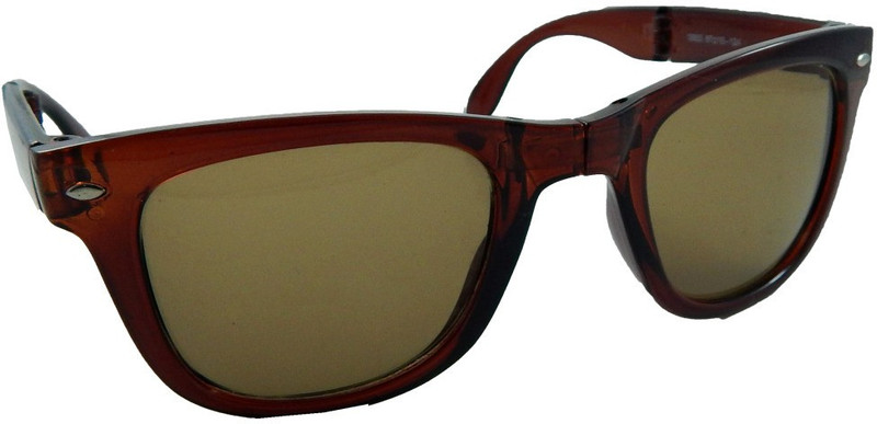 Pocket Folding Wayfarer Sunglasses(Brown)