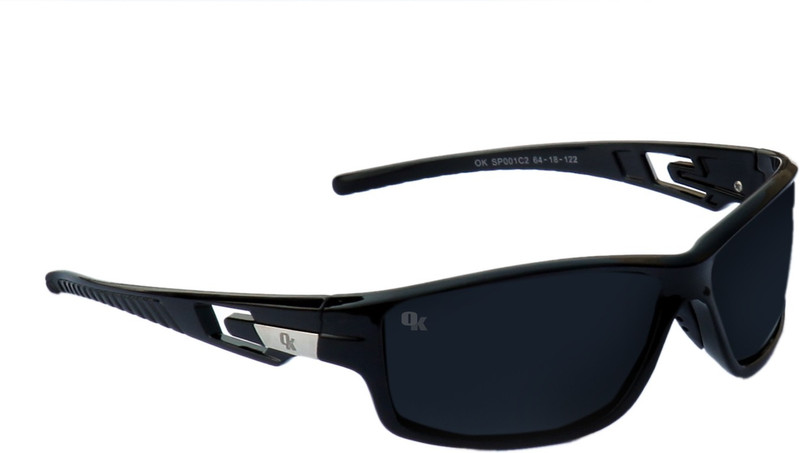 Opticalskart Wrap-around Sunglasses(Black)
