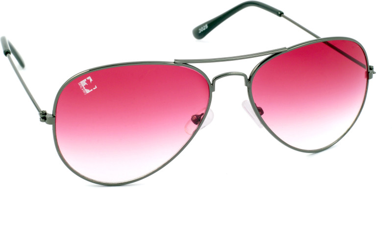 Clark N' Palmer Aviator Sunglasses(Pink, Clear)