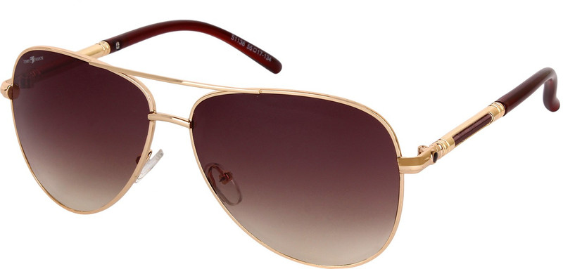 TOMMY FASHION Aviator Sunglasses(Brown)
