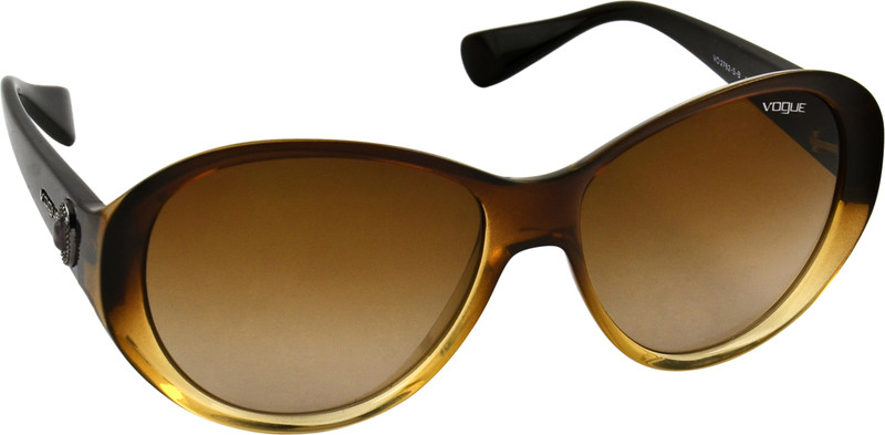 Vogue Oval Sunglasses(Brown)