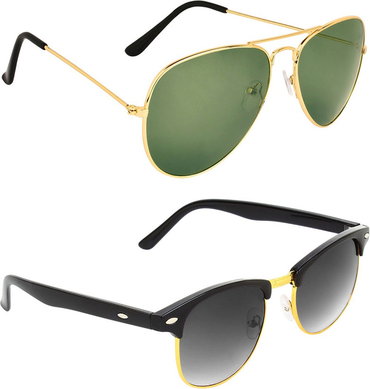 Zyaden Aviator, Clubmaster Sunglasses(Green)
