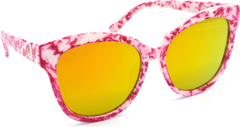 Hrinkar Cat-eye, Oval, Round Sunglasses(Golden)