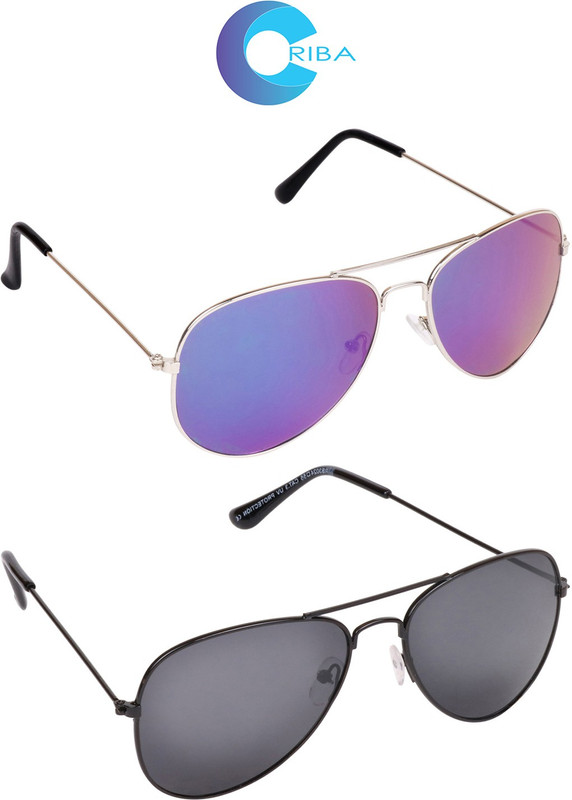 Criba Aviator Sunglasses(Multicolor, Black) Criba Aviator Sunglasses(Multicolor, Black)