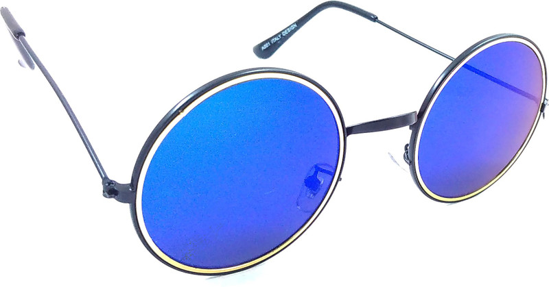 HE Round Sunglasses(Blue, Silver) HE Round Sunglasses(Blue, Silver)