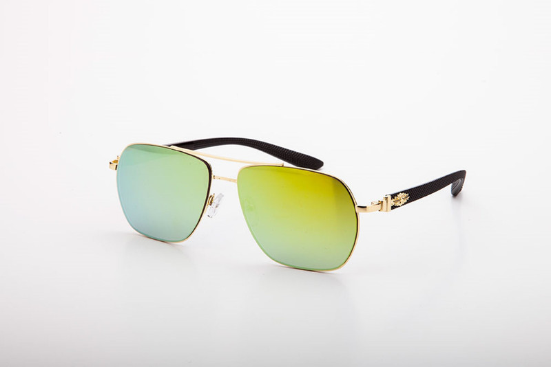 Dapper Homme Rectangular Sunglasses(Golden)