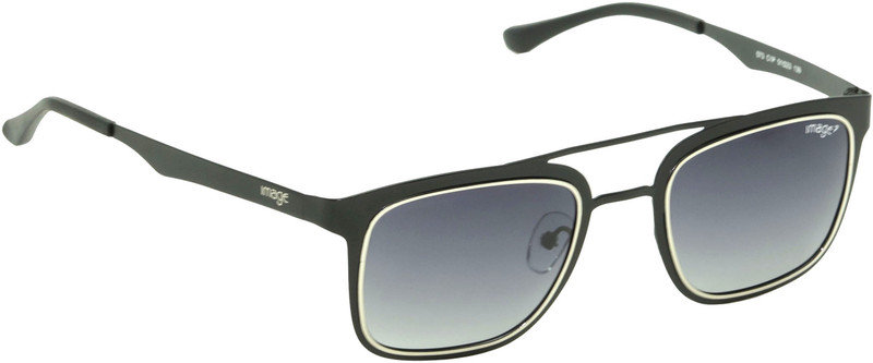 IMAGE Rectangular Sunglasses(Black)