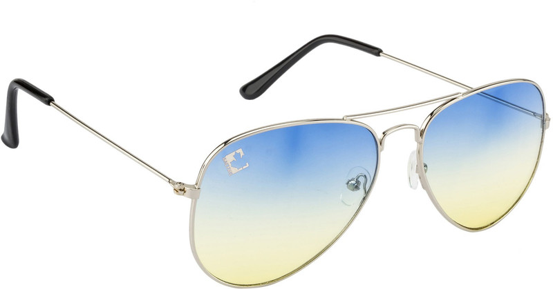 Clark N' Palmer Aviator Sunglasses(Blue, Yellow)