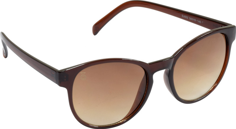 Djorn Round Sunglasses(Brown, Clear)