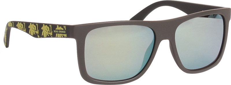 Boss Orange Over-sized Sunglasses(Grey, Green)
