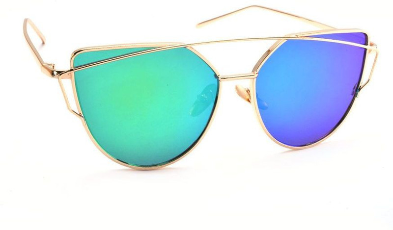 Stacle Aviator Sunglasses(Green, Blue)