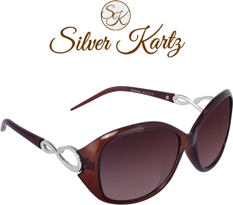 Silver Kartz Over-sized Sunglasses(Brown)