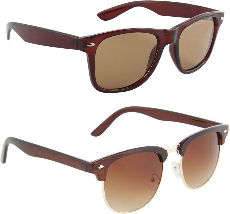 Zyaden Wayfarer, Oval Sunglasses(Brown)