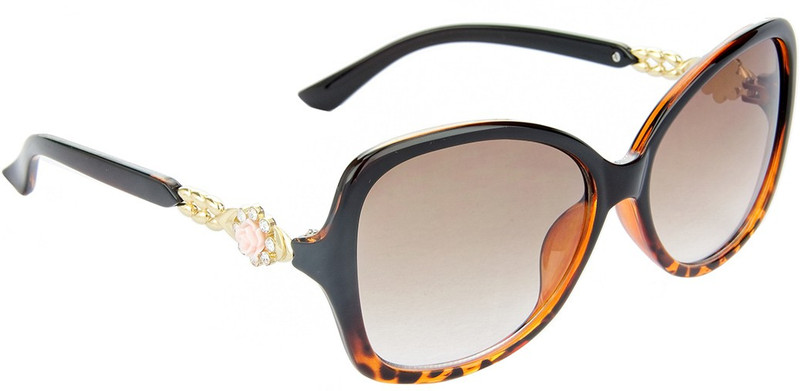 Hrinkar Over-sized Sunglasses(Brown, Clear)